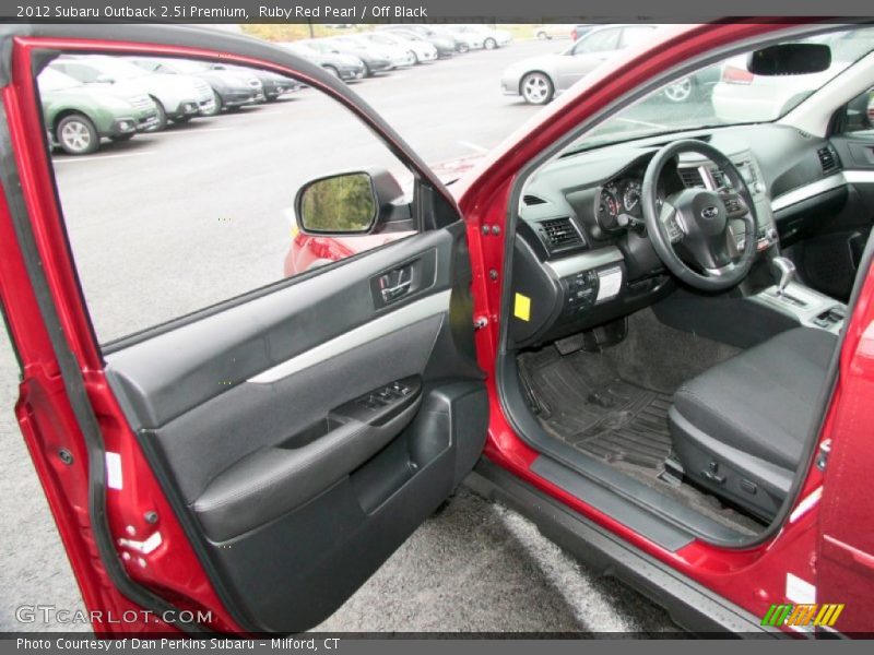 Ruby Red Pearl / Off Black 2012 Subaru Outback 2.5i Premium