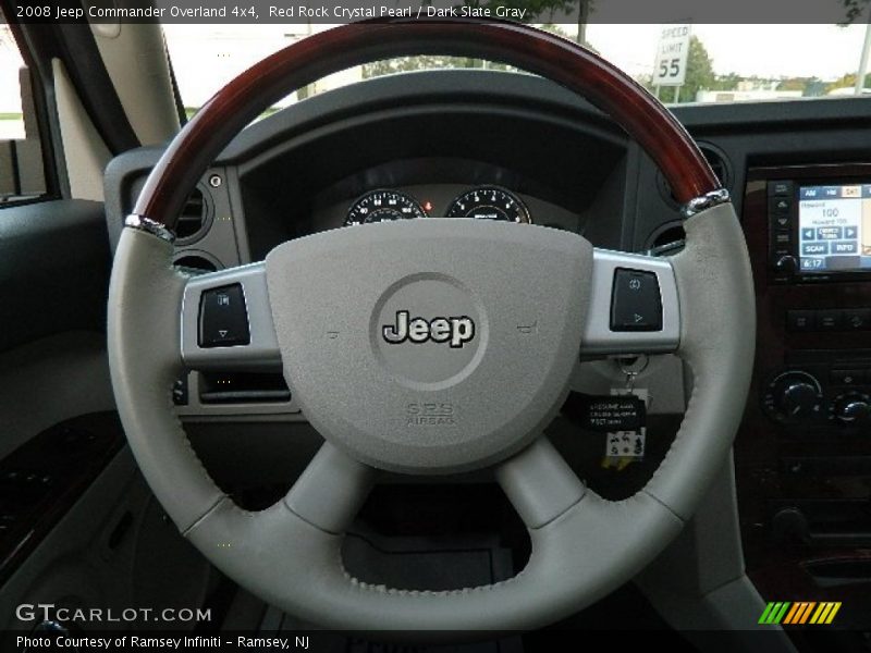 Red Rock Crystal Pearl / Dark Slate Gray 2008 Jeep Commander Overland 4x4