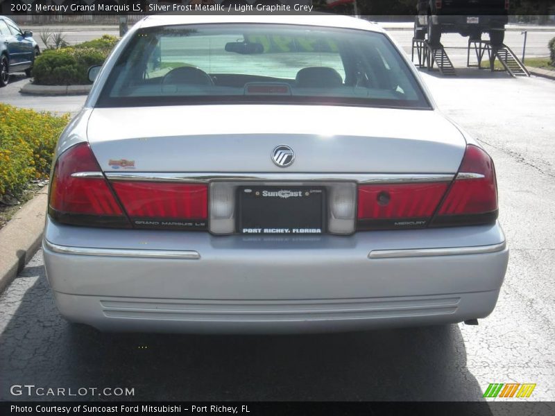 Silver Frost Metallic / Light Graphite Grey 2002 Mercury Grand Marquis LS