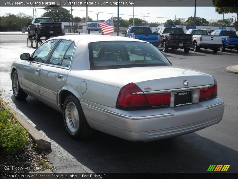 Silver Frost Metallic / Light Graphite Grey 2002 Mercury Grand Marquis LS