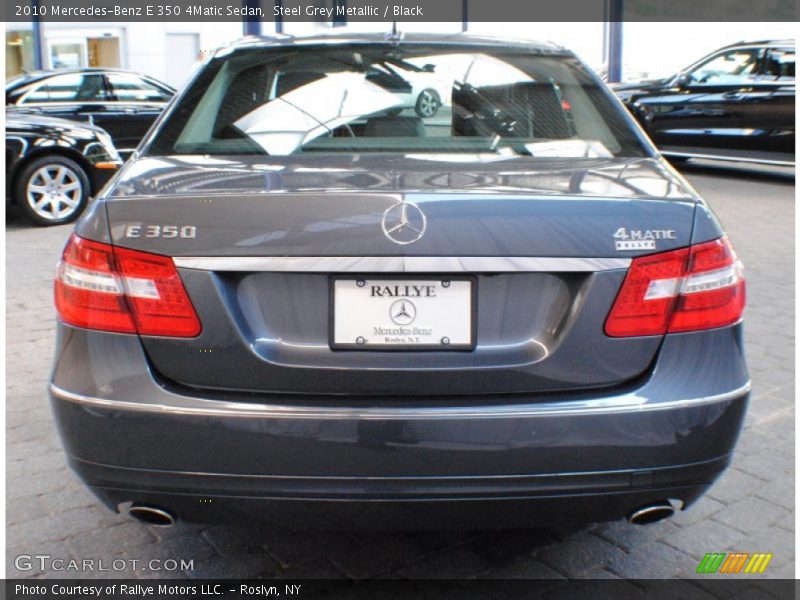 Steel Grey Metallic / Black 2010 Mercedes-Benz E 350 4Matic Sedan