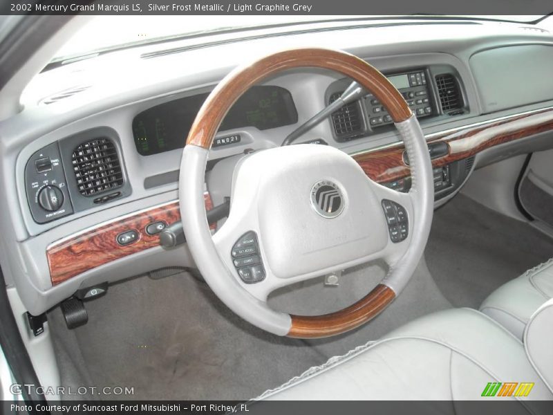 Silver Frost Metallic / Light Graphite Grey 2002 Mercury Grand Marquis LS