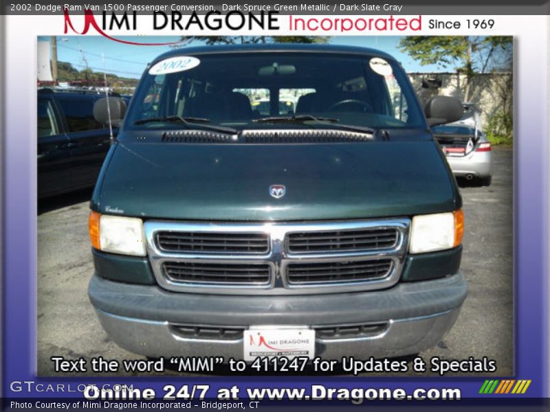 Dark Spruce Green Metallic / Dark Slate Gray 2002 Dodge Ram Van 1500 Passenger Conversion
