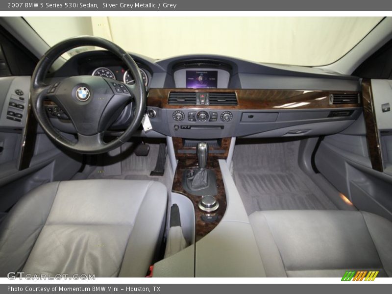Silver Grey Metallic / Grey 2007 BMW 5 Series 530i Sedan