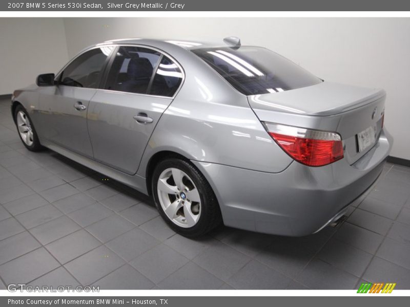 Silver Grey Metallic / Grey 2007 BMW 5 Series 530i Sedan