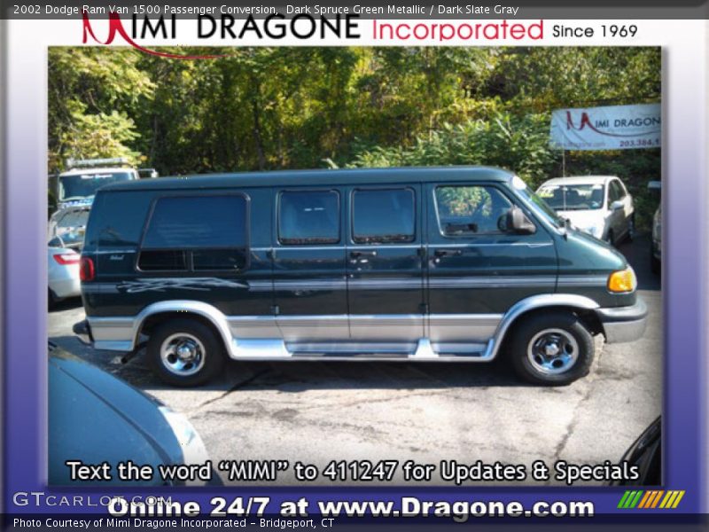 Dark Spruce Green Metallic / Dark Slate Gray 2002 Dodge Ram Van 1500 Passenger Conversion