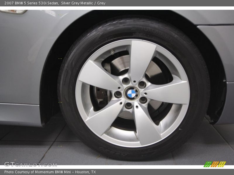 Silver Grey Metallic / Grey 2007 BMW 5 Series 530i Sedan
