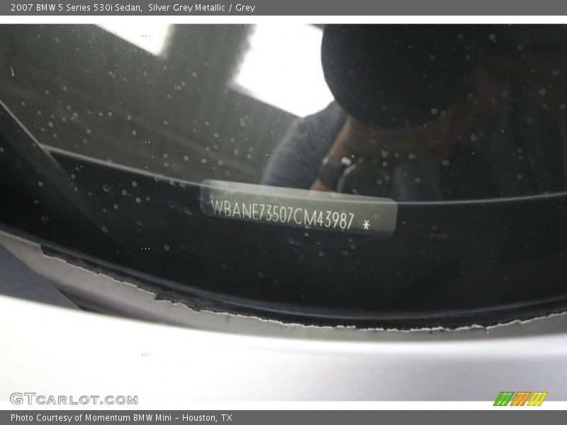 Silver Grey Metallic / Grey 2007 BMW 5 Series 530i Sedan