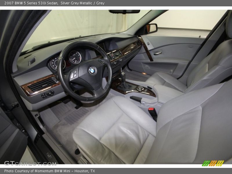 Silver Grey Metallic / Grey 2007 BMW 5 Series 530i Sedan