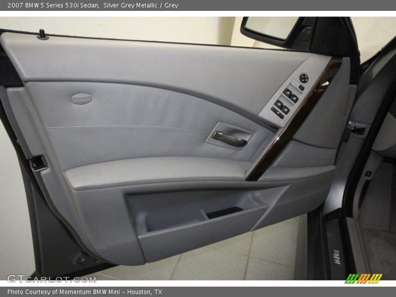 Silver Grey Metallic / Grey 2007 BMW 5 Series 530i Sedan