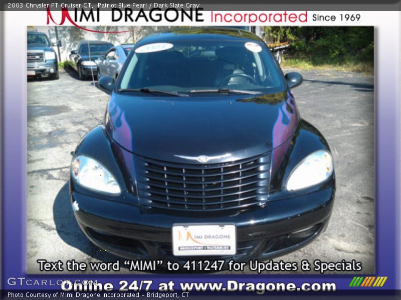 Patriot Blue Pearl / Dark Slate Gray 2003 Chrysler PT Cruiser GT