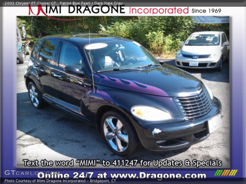 Patriot Blue Pearl / Dark Slate Gray 2003 Chrysler PT Cruiser GT