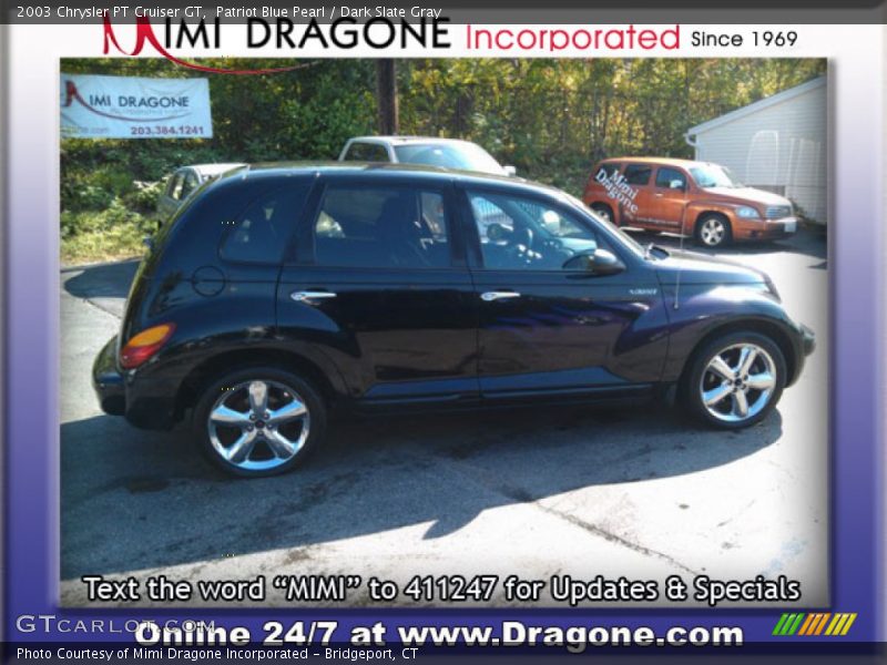 Patriot Blue Pearl / Dark Slate Gray 2003 Chrysler PT Cruiser GT