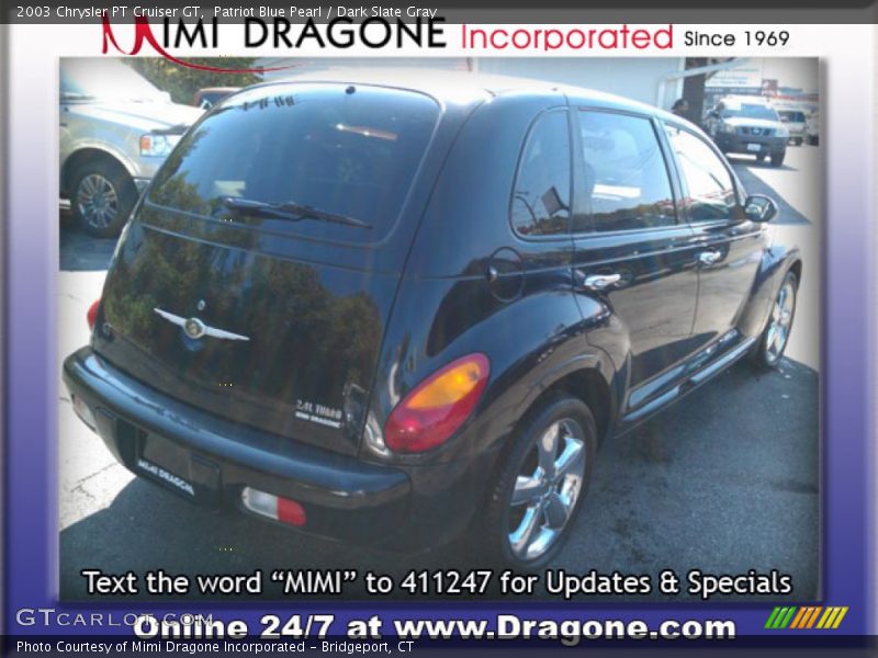 Patriot Blue Pearl / Dark Slate Gray 2003 Chrysler PT Cruiser GT