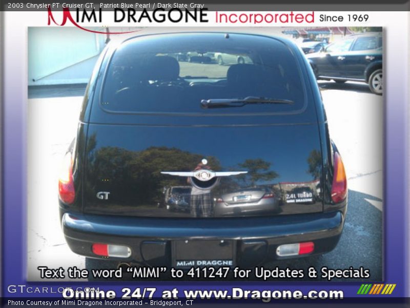 Patriot Blue Pearl / Dark Slate Gray 2003 Chrysler PT Cruiser GT