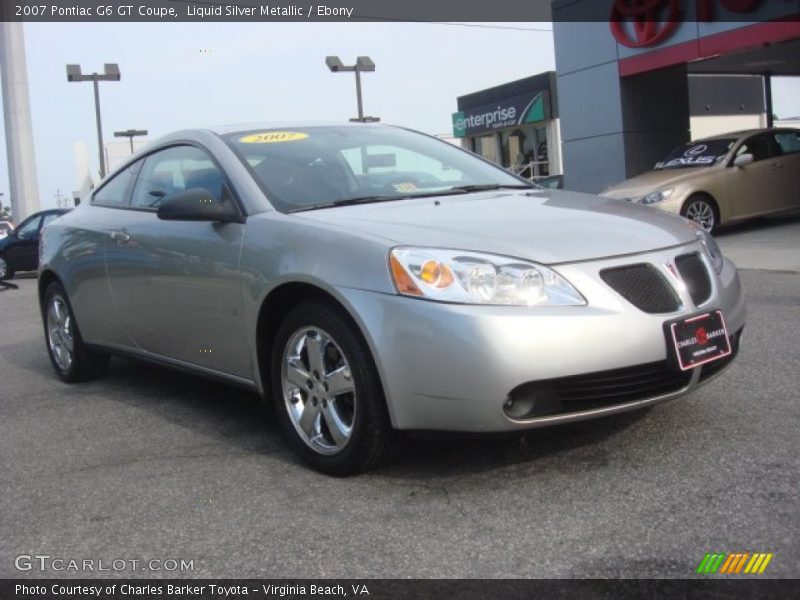 Liquid Silver Metallic / Ebony 2007 Pontiac G6 GT Coupe