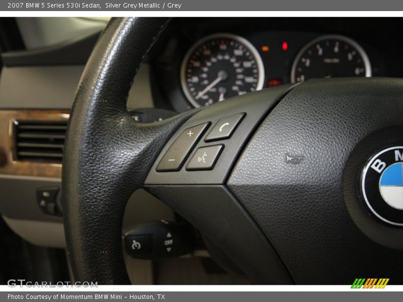 Silver Grey Metallic / Grey 2007 BMW 5 Series 530i Sedan