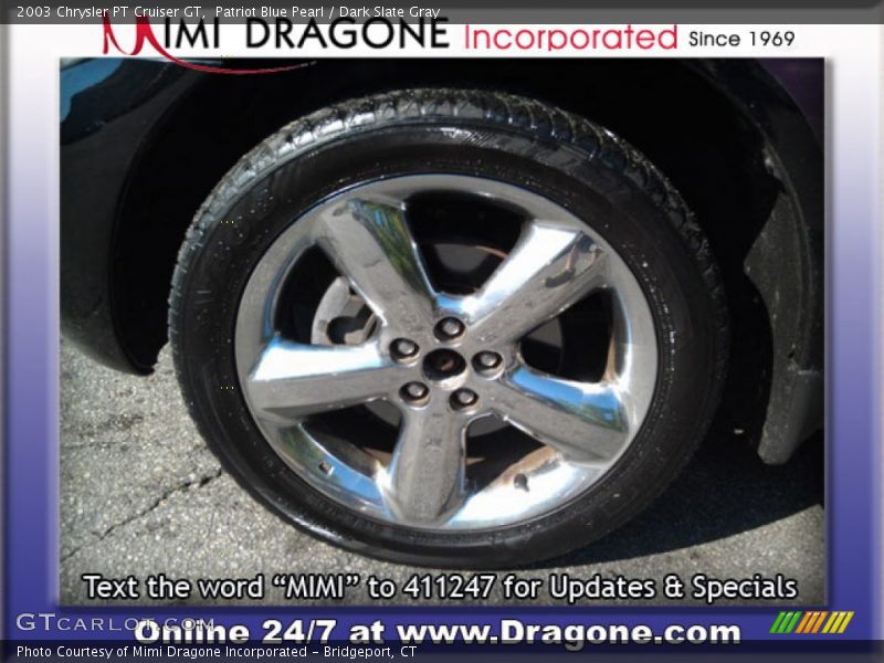 Patriot Blue Pearl / Dark Slate Gray 2003 Chrysler PT Cruiser GT