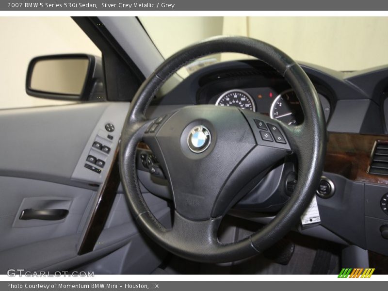 Silver Grey Metallic / Grey 2007 BMW 5 Series 530i Sedan
