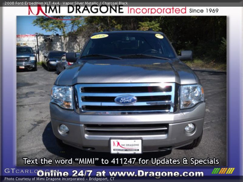 Vapor Silver Metallic / Charcoal Black 2008 Ford Expedition XLT 4x4