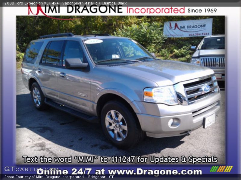 Vapor Silver Metallic / Charcoal Black 2008 Ford Expedition XLT 4x4