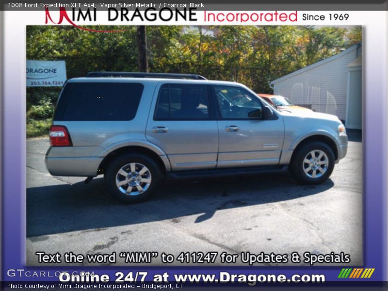 Vapor Silver Metallic / Charcoal Black 2008 Ford Expedition XLT 4x4