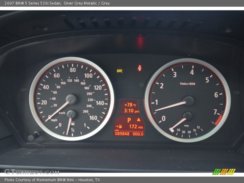 Silver Grey Metallic / Grey 2007 BMW 5 Series 530i Sedan