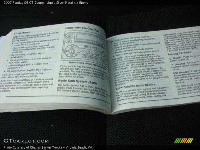 Liquid Silver Metallic / Ebony 2007 Pontiac G6 GT Coupe
