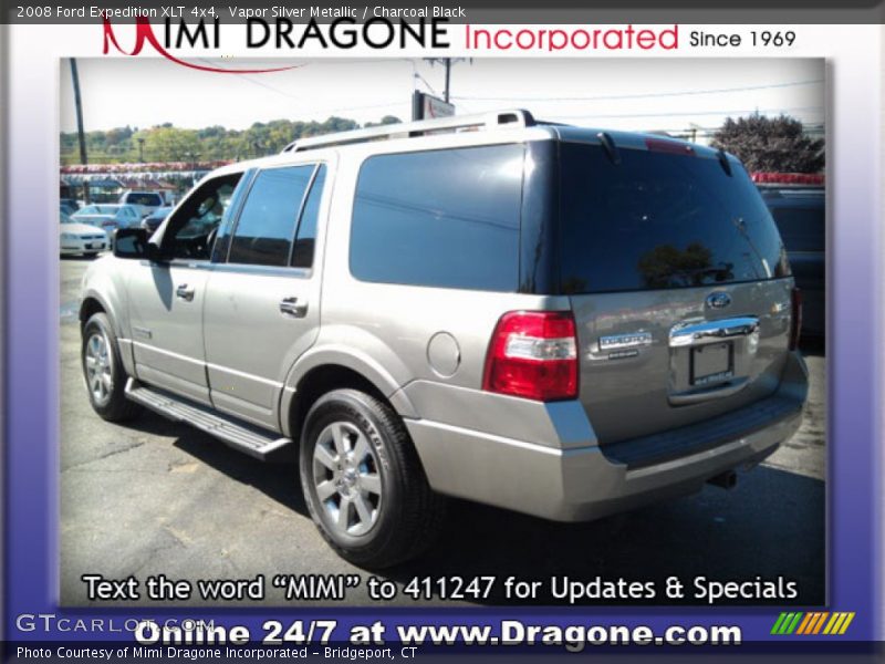 Vapor Silver Metallic / Charcoal Black 2008 Ford Expedition XLT 4x4