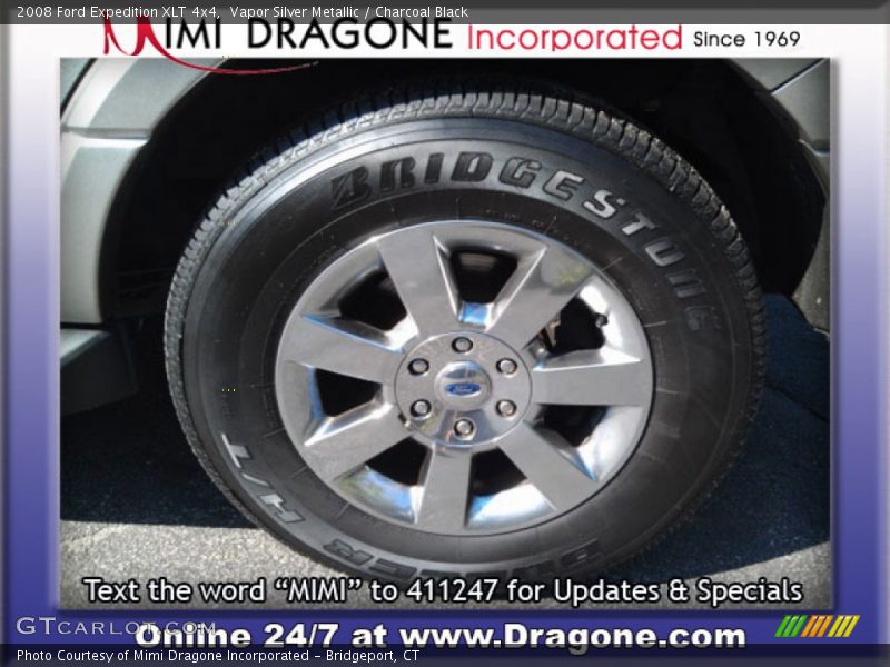 Vapor Silver Metallic / Charcoal Black 2008 Ford Expedition XLT 4x4