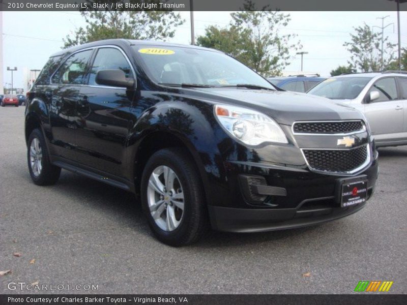 Black / Jet Black/Light Titanium 2010 Chevrolet Equinox LS