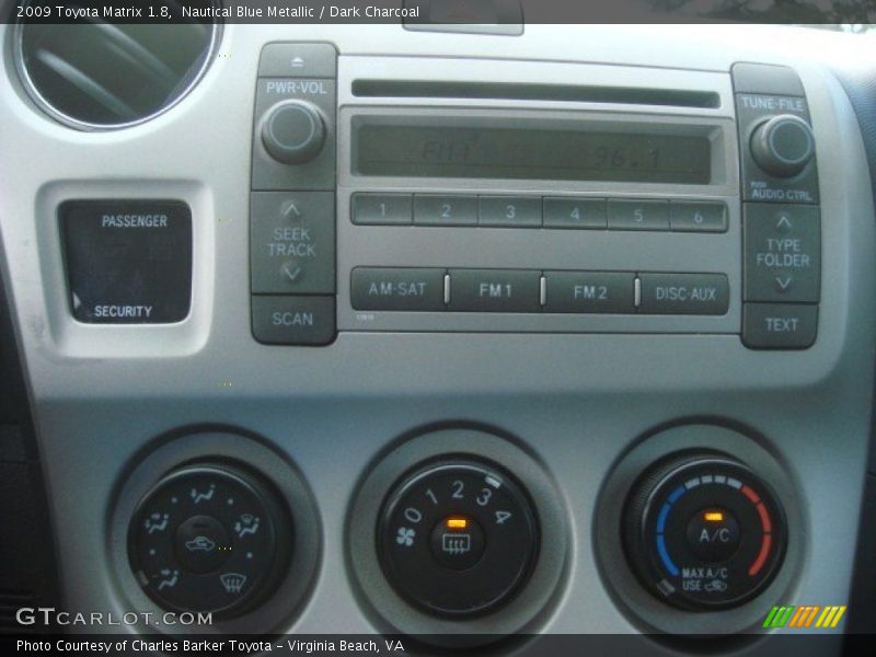 Nautical Blue Metallic / Dark Charcoal 2009 Toyota Matrix 1.8