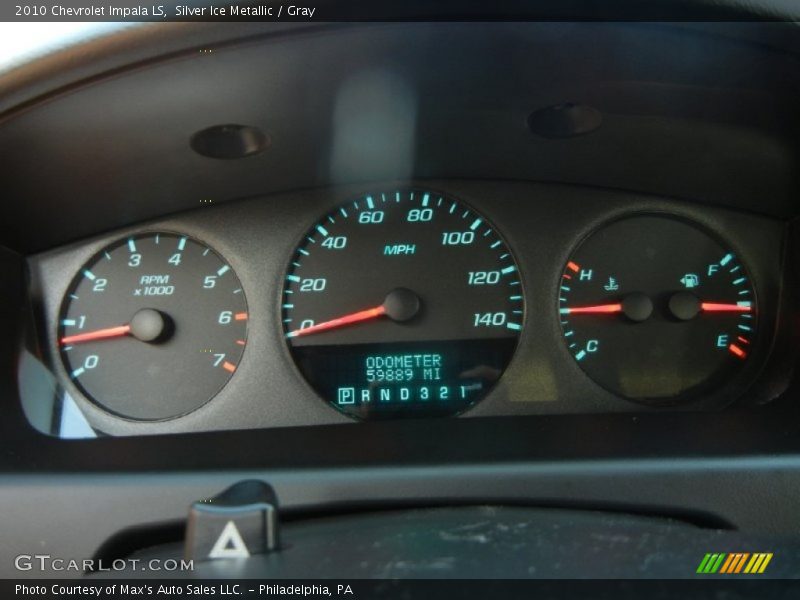 Silver Ice Metallic / Gray 2010 Chevrolet Impala LS
