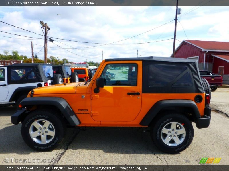 Crush Orange / Black 2013 Jeep Wrangler Sport S 4x4