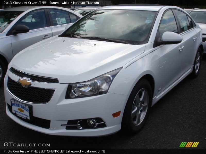Summit White / Medium Titanium 2013 Chevrolet Cruze LT/RS