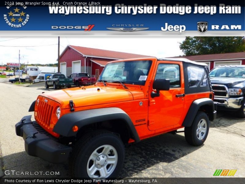 Crush Orange / Black 2013 Jeep Wrangler Sport 4x4