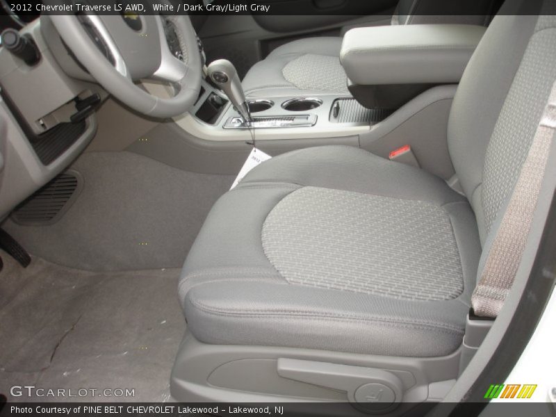 White / Dark Gray/Light Gray 2012 Chevrolet Traverse LS AWD
