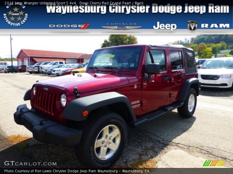 Deep Cherry Red Crystal Pearl / Black 2012 Jeep Wrangler Unlimited Sport S 4x4