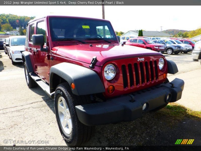 Deep Cherry Red Crystal Pearl / Black 2012 Jeep Wrangler Unlimited Sport S 4x4