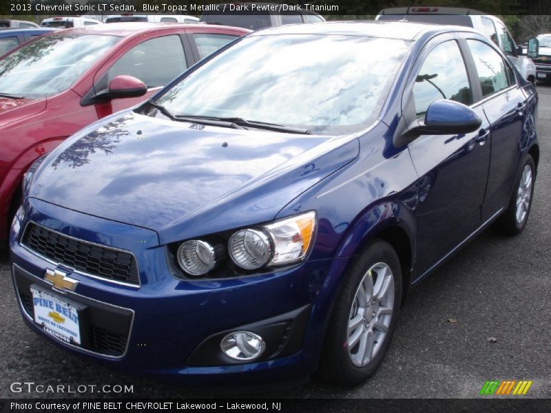 Blue Topaz Metallic / Dark Pewter/Dark Titanium 2013 Chevrolet Sonic LT Sedan