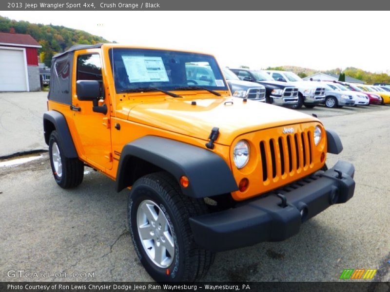 Crush Orange / Black 2013 Jeep Wrangler Sport 4x4