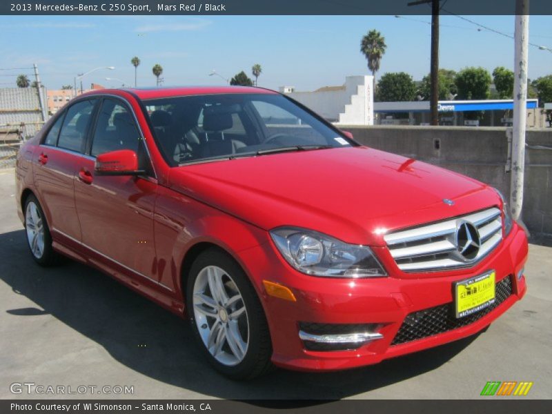 Mars Red / Black 2013 Mercedes-Benz C 250 Sport