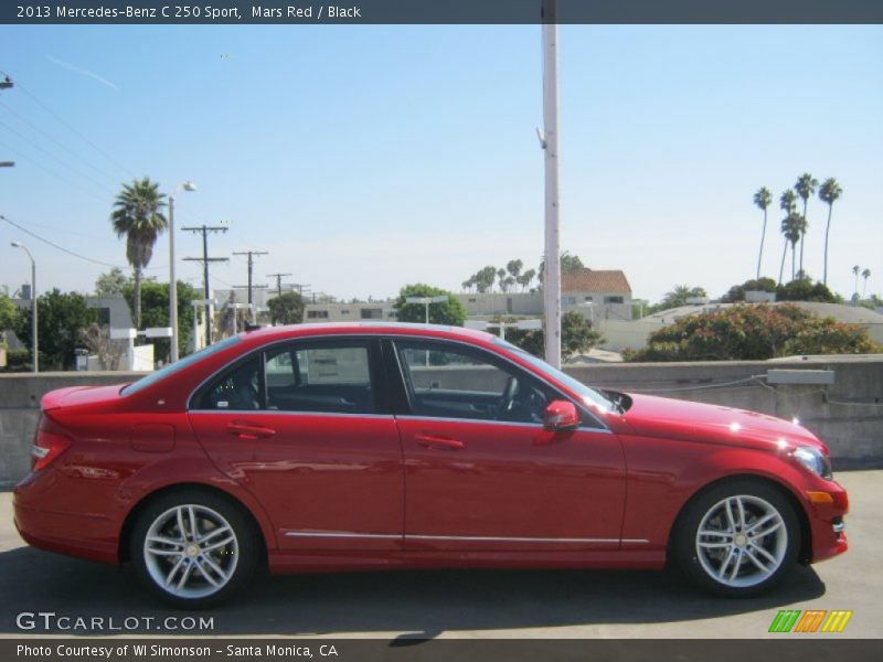 Mars Red / Black 2013 Mercedes-Benz C 250 Sport