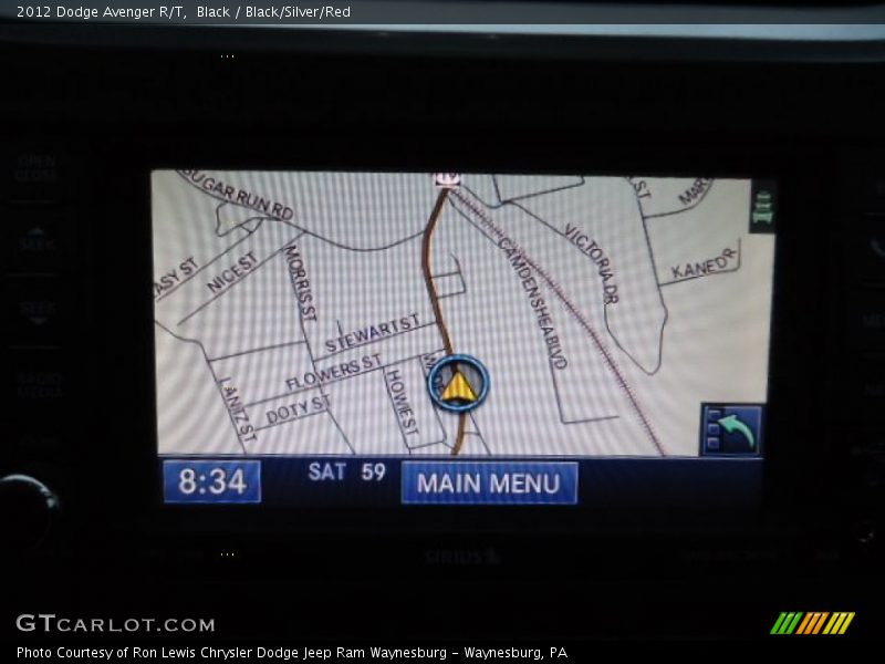 Navigation of 2012 Avenger R/T