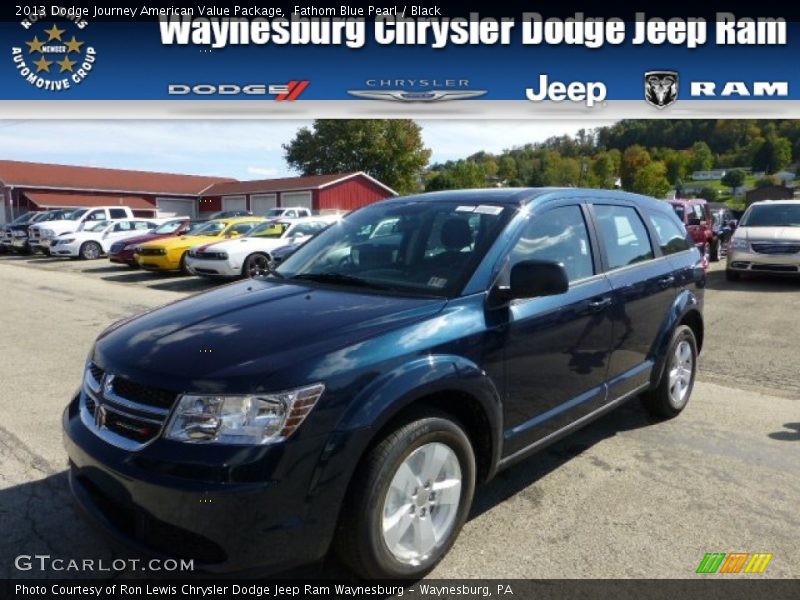 Fathom Blue Pearl / Black 2013 Dodge Journey American Value Package