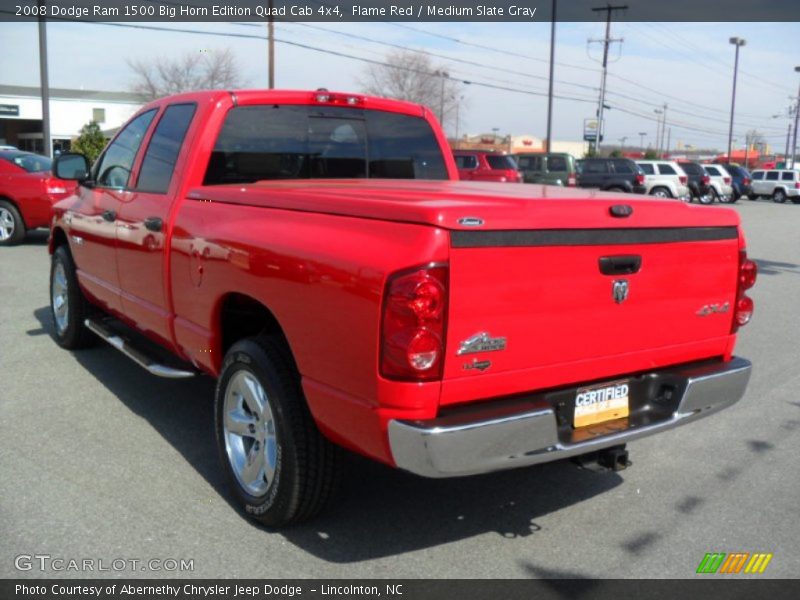 Flame Red / Medium Slate Gray 2008 Dodge Ram 1500 Big Horn Edition Quad Cab 4x4