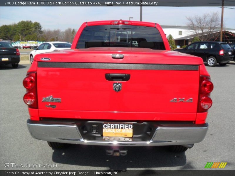 Flame Red / Medium Slate Gray 2008 Dodge Ram 1500 Big Horn Edition Quad Cab 4x4