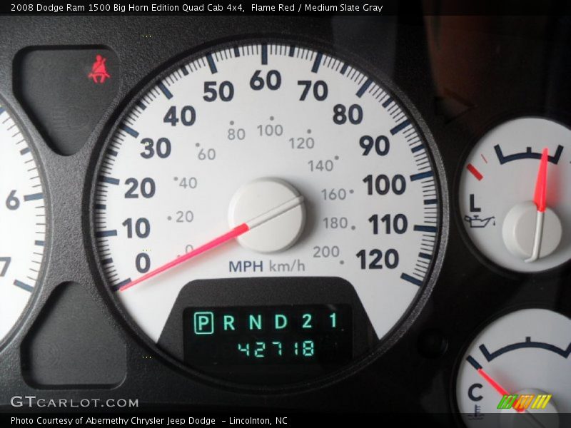 Flame Red / Medium Slate Gray 2008 Dodge Ram 1500 Big Horn Edition Quad Cab 4x4