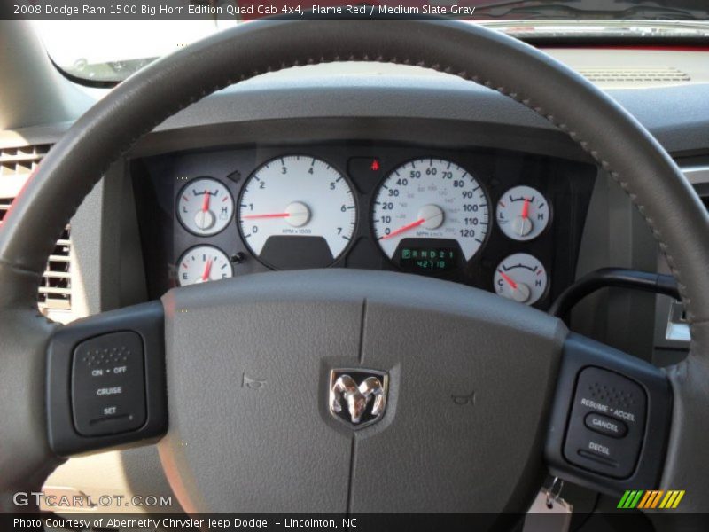 Flame Red / Medium Slate Gray 2008 Dodge Ram 1500 Big Horn Edition Quad Cab 4x4