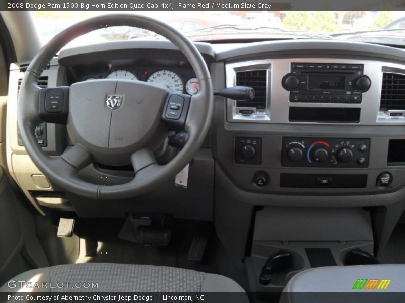 Flame Red / Medium Slate Gray 2008 Dodge Ram 1500 Big Horn Edition Quad Cab 4x4